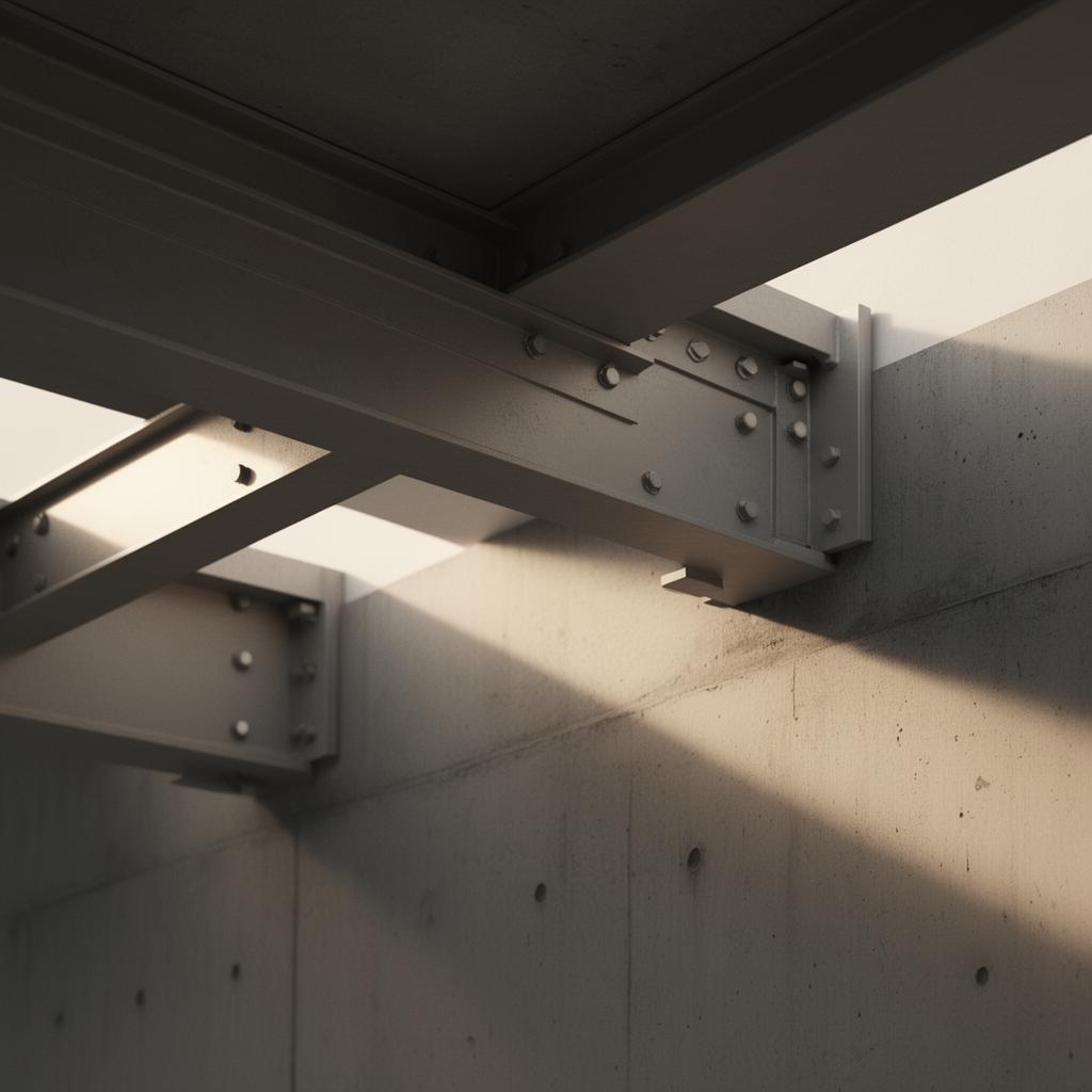 Structural steel and concrete used as a visual metaphor for operational infrastructure